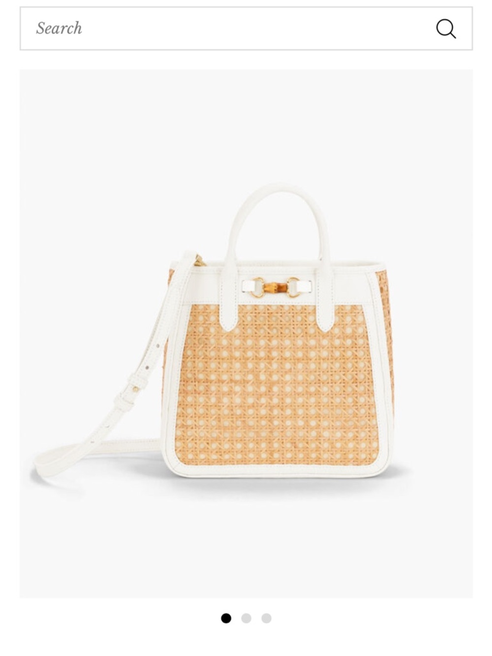 Talbots Woven Rattan Tote with White Trim - Women's Handbag NWT